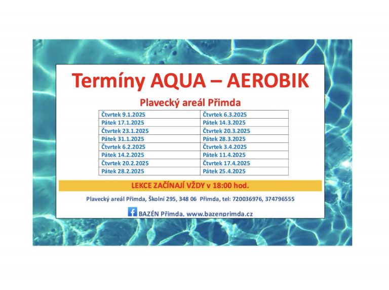 Termíny Aqua – Aerobiku